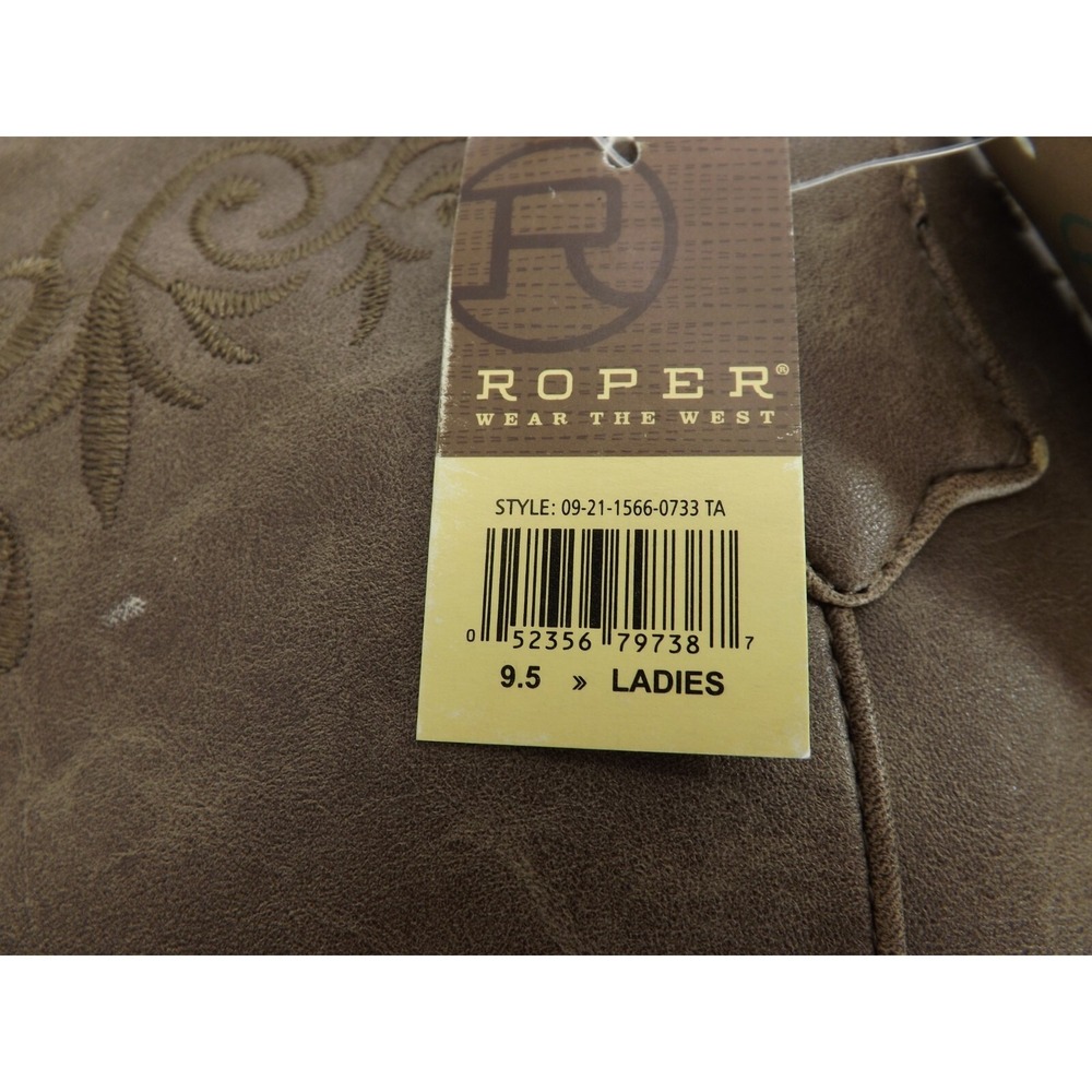 Roper 🐎Brooklin Floral Embroidered Fashion Western Boot- Ladies size 9.5  *NEW* - Picture 11 of 13